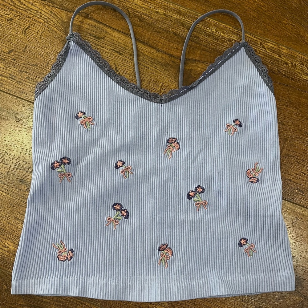 Embroidered Floral Camisole Top